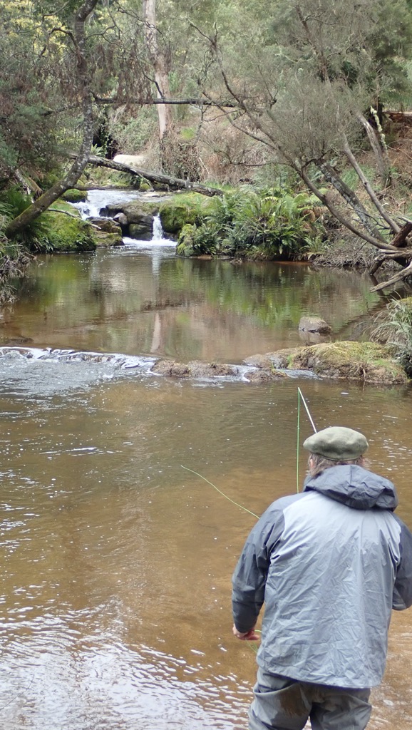 River fishing in Tasmania.  
