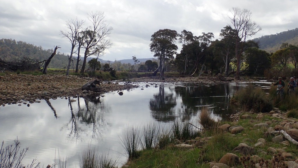 River fishing in Tasmania.  